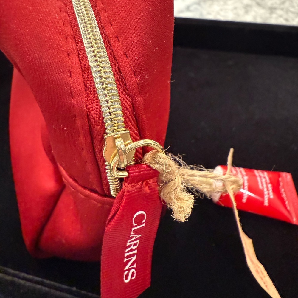 Clarins Red Pouch And Products - Picture 5 of 6